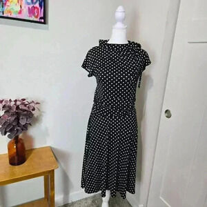 Polka Dot Black Dress